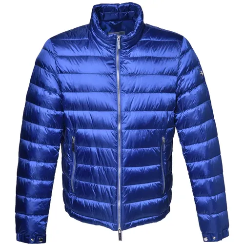 Down jacket in electric nylon , male, Sizes: M, L, XL - Baldinini - Modalova