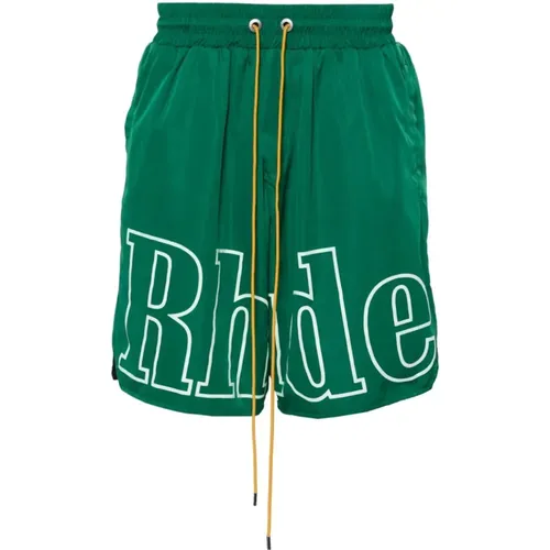 Logo Print Track Shorts , male, Sizes: XL, M, S - Rhude - Modalova