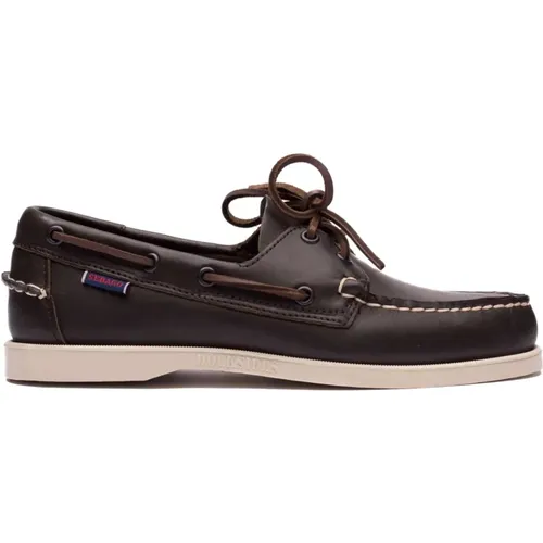 Dunkelbraune Bootsschuhe Sebago - Sebago - Modalova