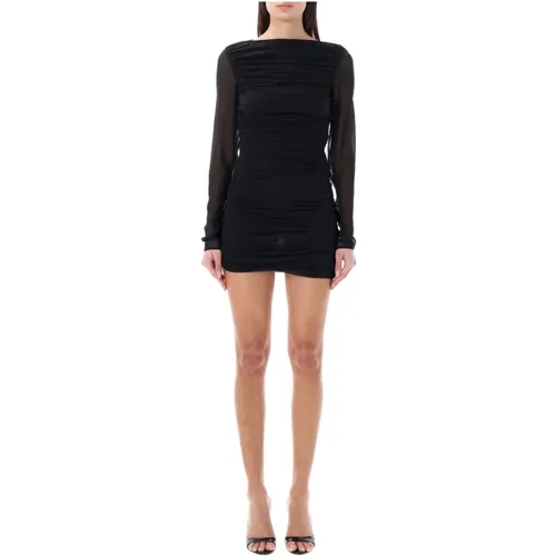 Schwarzes Mini-Kleid mit Stretch-Passform - Andamane - Modalova