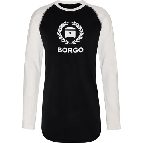 Siracusa Longlap Nero T-Shirt , Herren, Größe: L - Borgo - Modalova