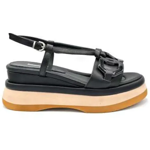Leather Wedge Sandals , female, Sizes: 4 UK, 5 UK, 6 UK, 3 UK, 7 UK - Jeannot - Modalova