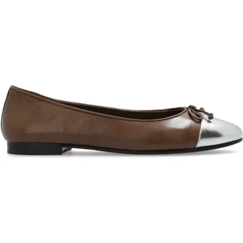 Cap-Toe leather ballet flats , female, Sizes: 3 1/2 UK, 2 1/2 UK, 7 1/2 UK, 4 1/2 UK - TORY BURCH - Modalova