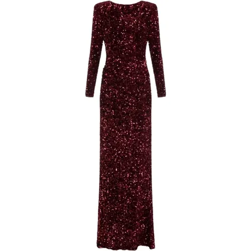 Chenille Pailletten Carpet Kleid - Elisabetta Franchi - Modalova