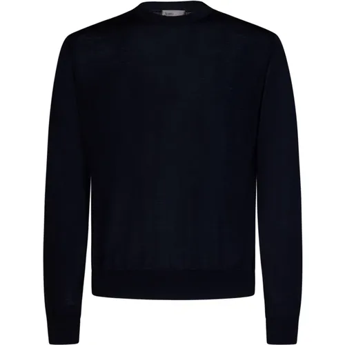 Navy Blauer Wollpullover Herno - Herno - Modalova