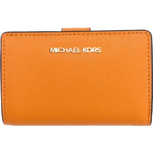 Leather Wallet with Tab Closure , female, Sizes: ONE SIZE - Michael Kors - Modalova