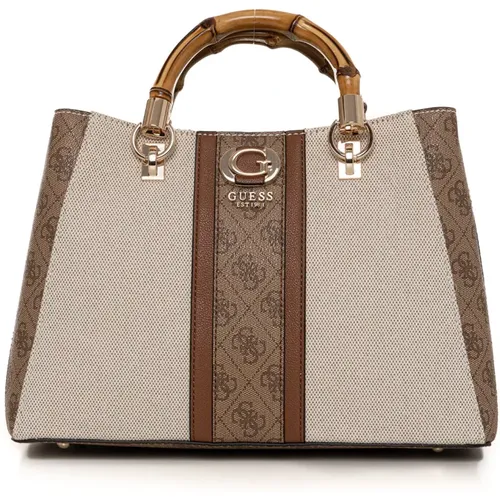 Bambus-Handtasche mit verstellbarem Riemen - Guess - Modalova