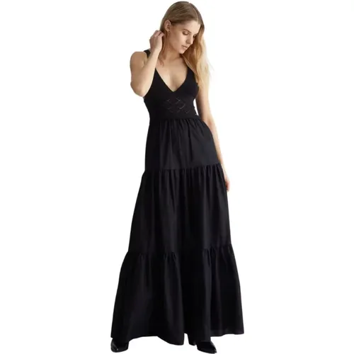Elegantes Schwarzes Kleid,Langes Kleid - Liu Jo - Modalova