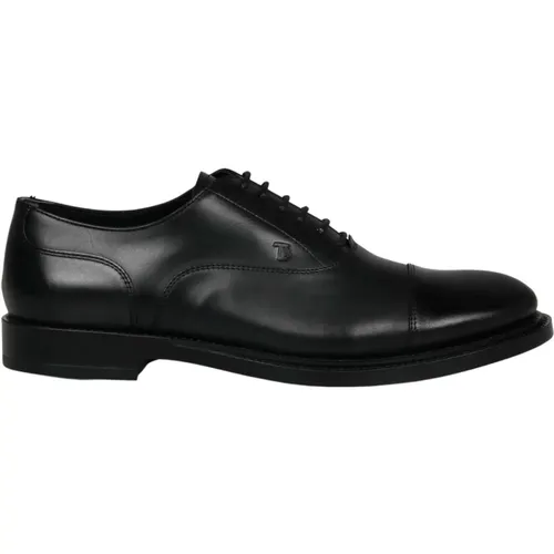 Italian Leather Lace-Up Shoes , male, Sizes: 10 UK, 9 1/2 UK, 8 1/2 UK, 8 UK, 9 UK, 7 1/2 UK, 6 UK - TOD'S - Modalova