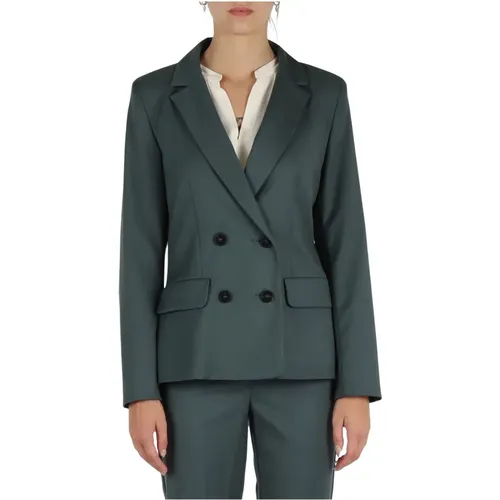 Doppelreihiger Blazer Viskose Enza1 , Damen, Größe: L - EMME DI MARELLA - Modalova