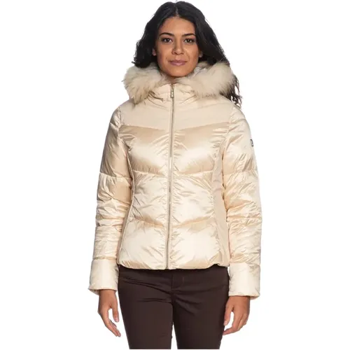 Medium Women Down Jacket with Fur , female, Sizes: L - YES ZEE - Modalova