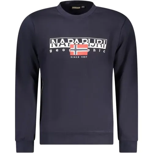 Logo Print Crew Neck Sweatshirt , male, Sizes: XL, S, 2XL, M - Napapijri - Modalova