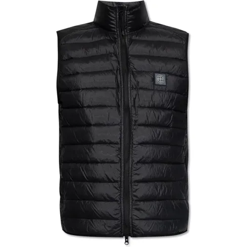 Quilted Vest with high neck , male, Sizes: M, XL - Stone Island - Modalova