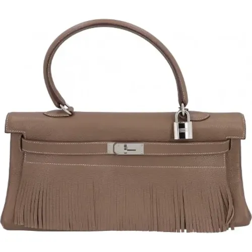 Pre-owned Leather Hermès Kelly , female, Sizes: ONE SIZE - Hermès Vintage - Modalova