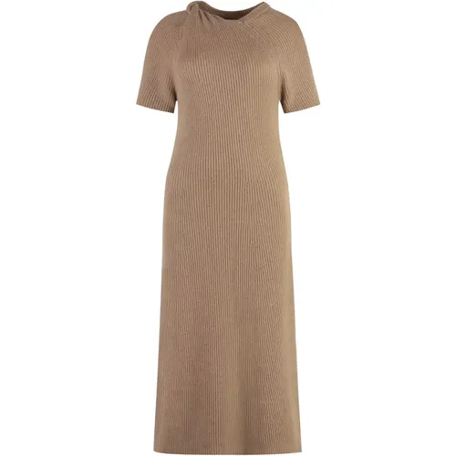 Geripptes Strick-Midi-Kleid mit Kalten Schultern - Stella Mccartney - Modalova