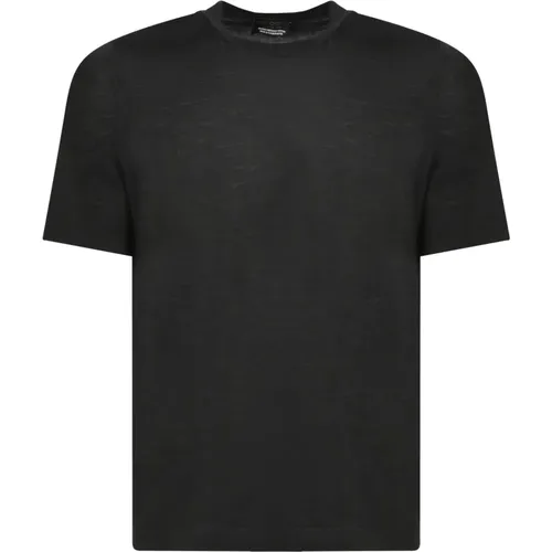 Schwarzes T-Shirt für Männer , Herren, Größe: XL - Dell'oglio - Modalova