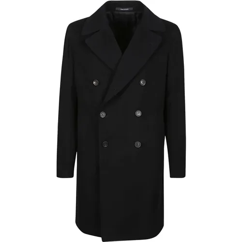 N5051 Nero Coat - Stilvoller und eleganter Mantel , Herren, Größe: M - Tagliatore - Modalova