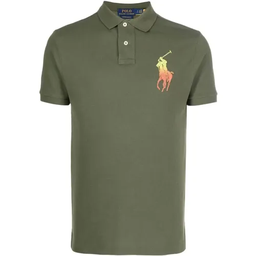 Klassisches Polo-Shirt in Dunkelsalbei , Herren, Größe: XL - Polo Ralph Lauren - Modalova