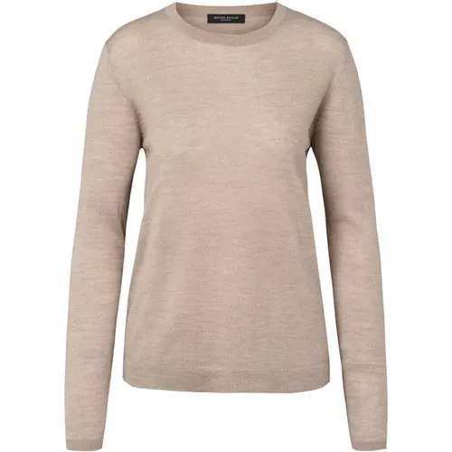 Round Neck Knit Sweater Sand Melange , female, Sizes: XS, XL, L, M - Bruuns Bazaar - Modalova