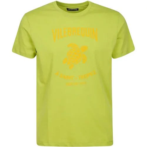 Säuregrünes Casual T-Shirt , Herren, Größe: S - Vilebrequin - Modalova
