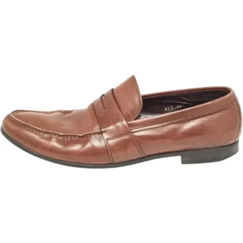 Pre-owned Leather flats , male, Sizes: 9 UK - Prada Vintage - Modalova