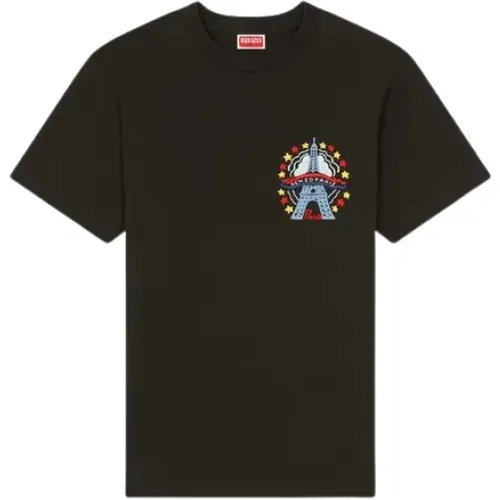Eiffelturm Besticktes Slim Fit T-shirt - Kenzo - Modalova
