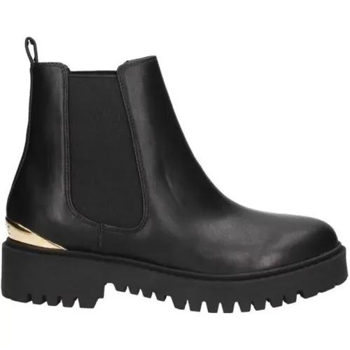 Städtische Lederstiefeletten , Damen, Größe: 37 EU - Guess - Modalova