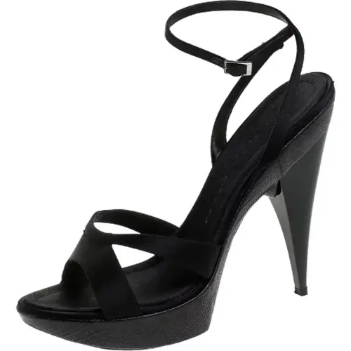 Pre-owned Satin sandals , female, Sizes: 7 1/2 UK - Giuseppe Zanotti Pre-owned - Modalova