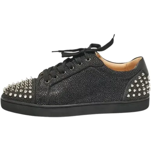 Pre-owned Leather sneakers , male, Sizes: 10 UK - Christian Louboutin Pre-owned - Modalova