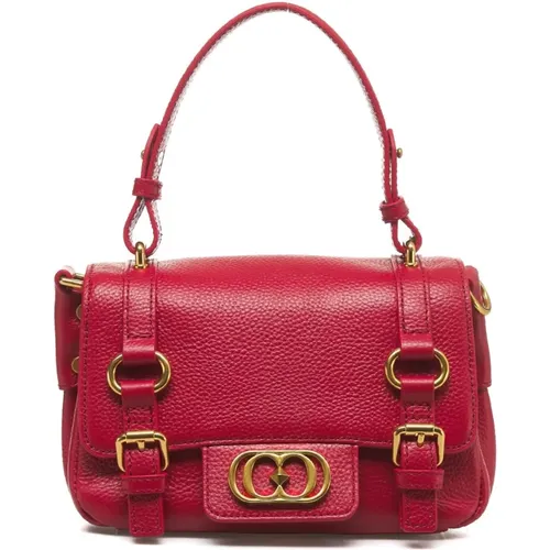 Rote Lederhandtasche Eleganter Stil - La Carrie - Modalova