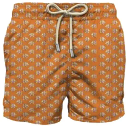 Men's Beach Shorts Micro Pattern , male, Sizes: M, S - MC2 Saint Barth - Modalova