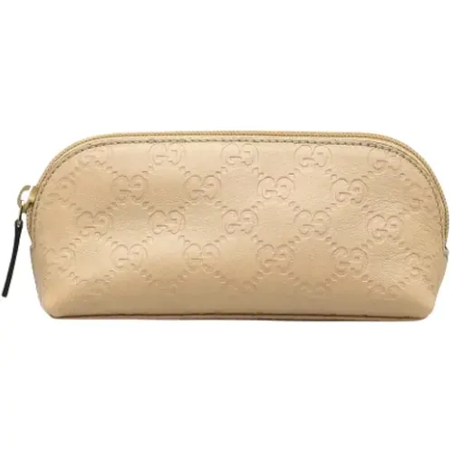 Pre-owned Leather clutches , female, Sizes: ONE SIZE - Gucci Vintage - Modalova