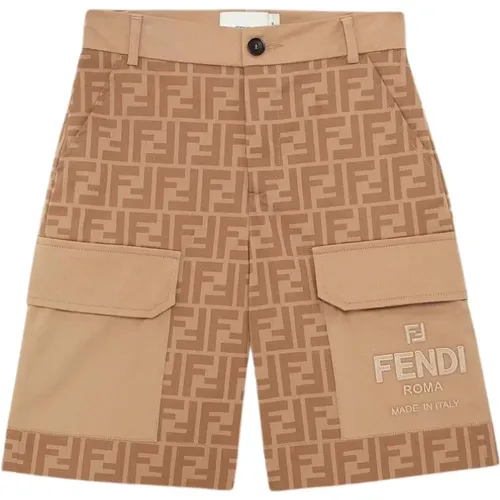 Stilvolle Bermuda Shorts, Junior Bermuda Shorts mit -Stickerei,Kinder Shorts - Fendi - Modalova