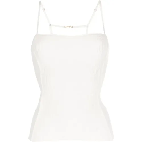 Ribbed Knit Square Neck Top , female, Sizes: XS - Jacquemus - Modalova