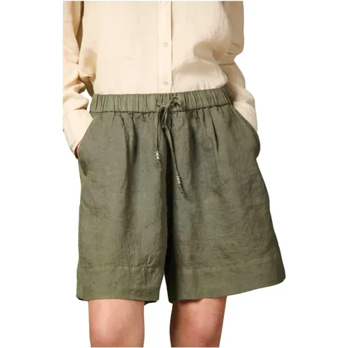 Grüne Leinen Chino Bermuda Shorts - Mason's - Modalova