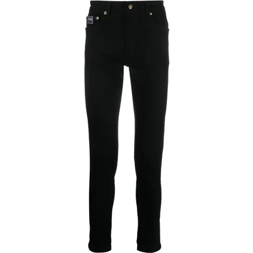 Jeans with ***cv Detail , male, Sizes: W30 - Versace Jeans Couture - Modalova