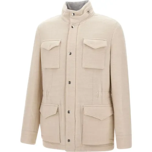 Luxuriöse Wolljacke Beige Eleventy - Eleventy - Modalova