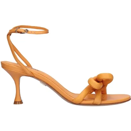 Leder Stiletto Sandalen mit Schleifendetail , Damen, Größe: 37 EU - Lola Cruz - Modalova