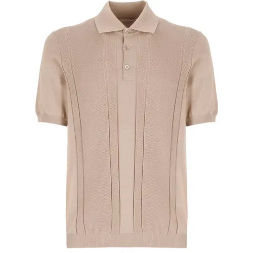 Cotton Polo Shirt with Collar , male, Sizes: M - BRUNELLO CUCINELLI - Modalova