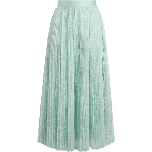 Long Lace Pleated Skirt in Agave , female, Sizes: S - Twinset - Modalova