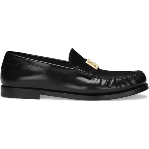 Schwarze flache Schuhe für Frauen , Herren, Größe: 43 EU - Dolce & Gabbana - Modalova