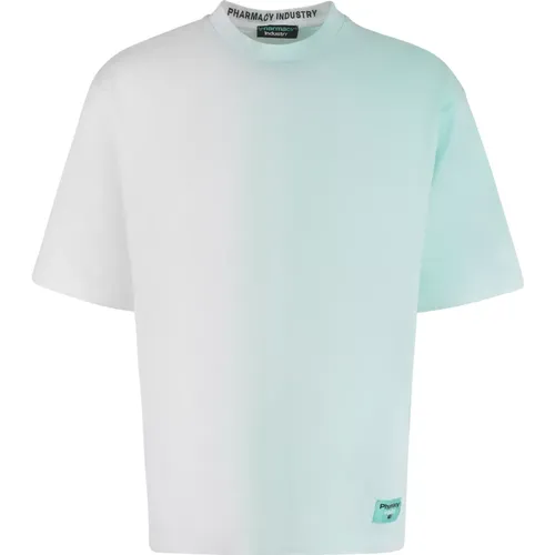 Maxi T-Shirt mit geripptem Ausschnitt , Herren, Größe: XS - PHARMACY INDUSTRY - Modalova