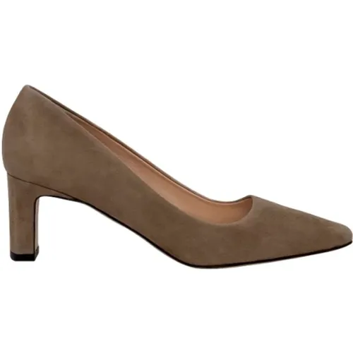 Taupe Wildleder Spitz Zehen Pumps , Damen, Größe: 38 EU - PARALLELE - Modalova