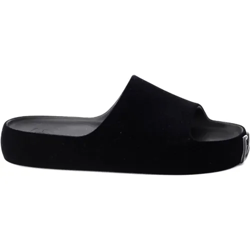 Velvet Beachwear Flip Flops with Platform , male, Sizes: 10 UK - Dolce & Gabbana - Modalova