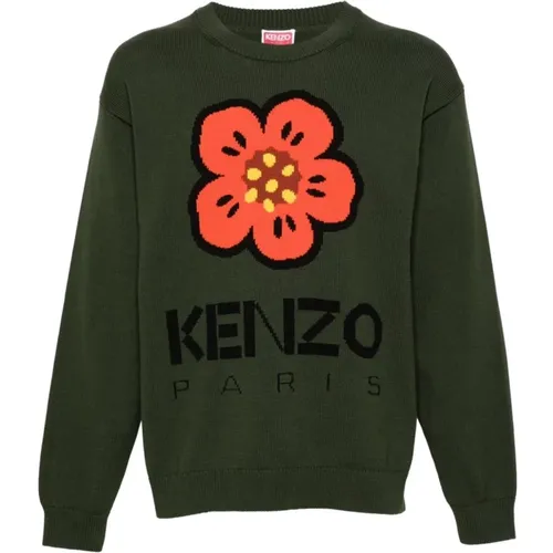 Round-Neck Strickwaren , Herren, Größe: M - Kenzo - Modalova