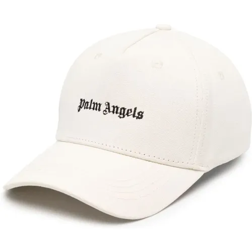Natural Logo Classic Black Embroidered Cap , male, Sizes: ONE SIZE - Palm Angels - Modalova