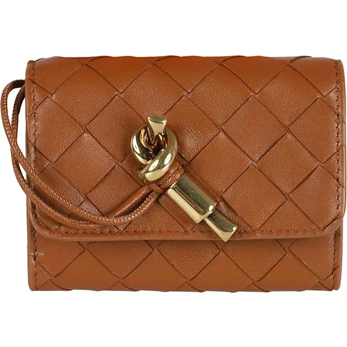 Stylish Women's Wallets in Cognac , female, Sizes: ONE SIZE - Bottega Veneta - Modalova