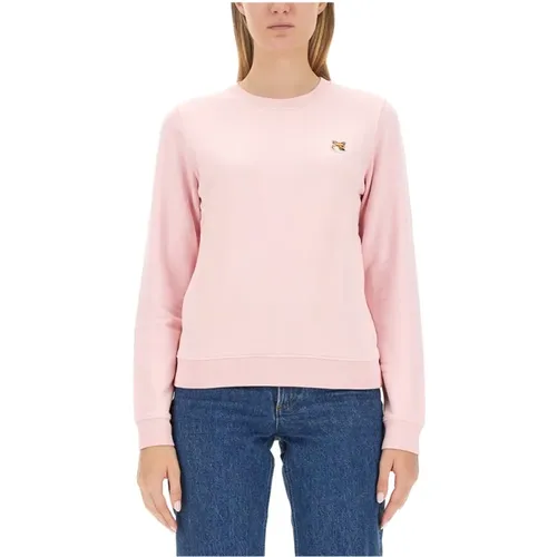 Fuchspatch Sweatshirt , Damen, Größe: XS - Maison Kitsuné - Modalova