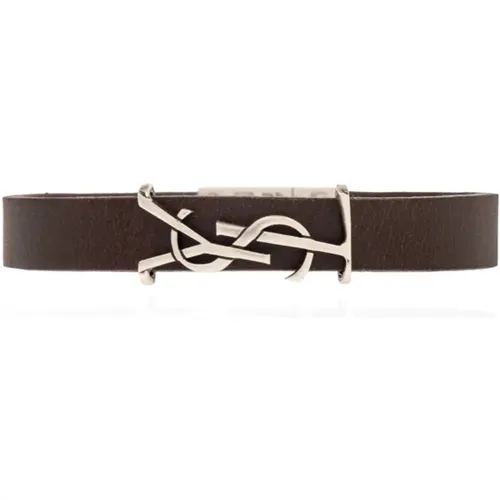 Armband mit Logo , Herren, Größe: M - Saint Laurent - Modalova