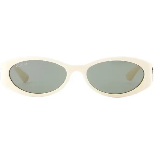Ivory Acetat Sonnenbrille , Damen, Größe: 54 MM - Gucci - Modalova